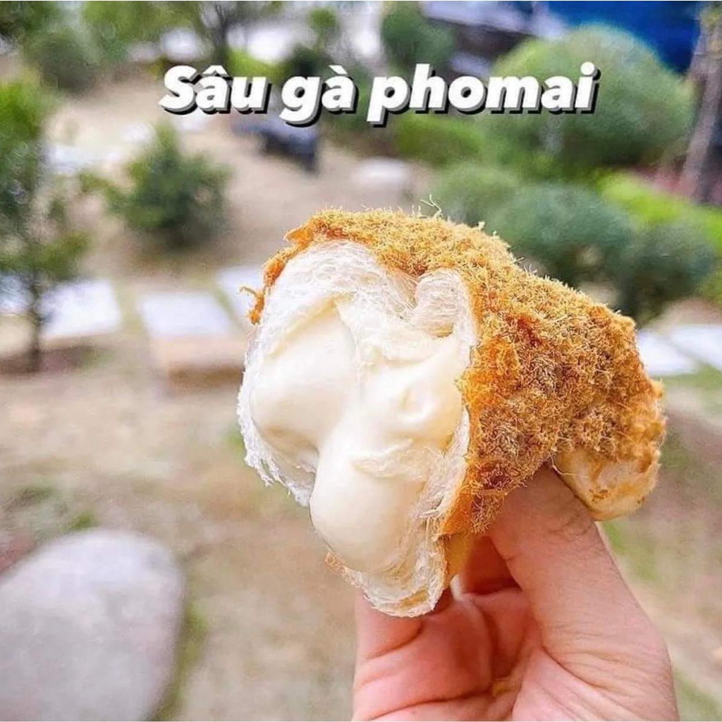 Bánh sâu phomai ruốc gà cay size mini