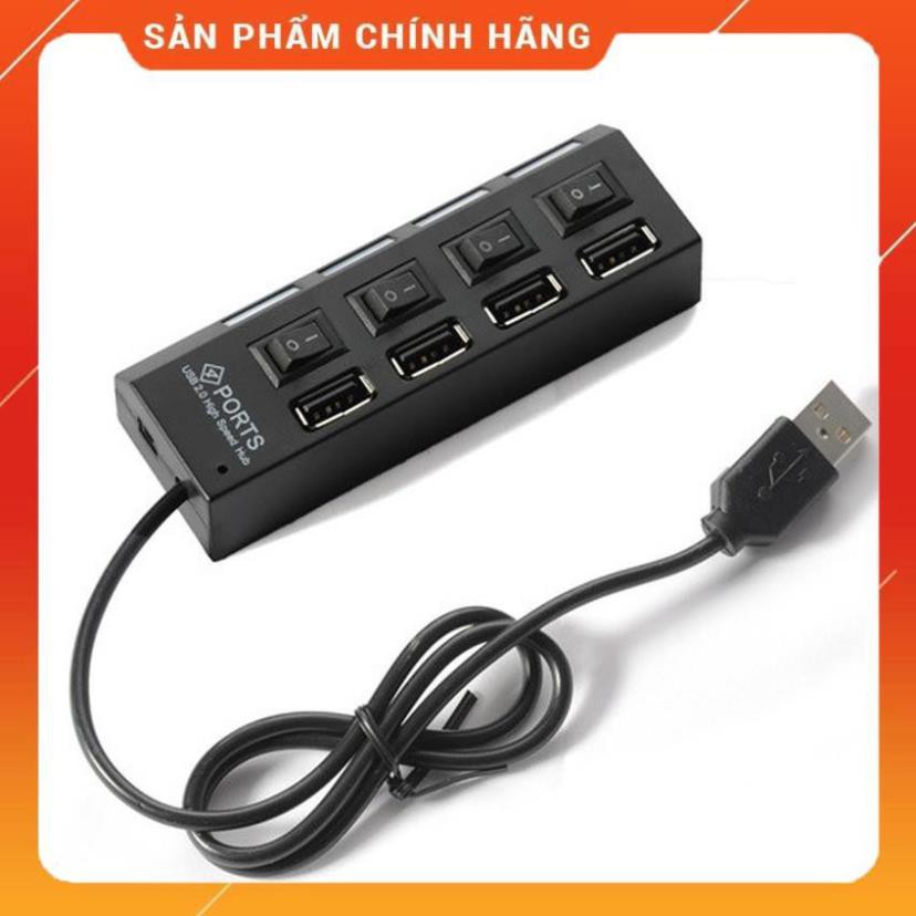 Hub chia cổng USB thành 4 cổng có công tắc