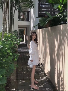 Đầm satin xoè cao cấp
