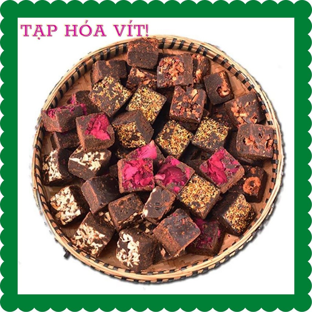 Trà Thảo Mộc Đường Phèn Nén Hoa Khô Đủ 7 Vị