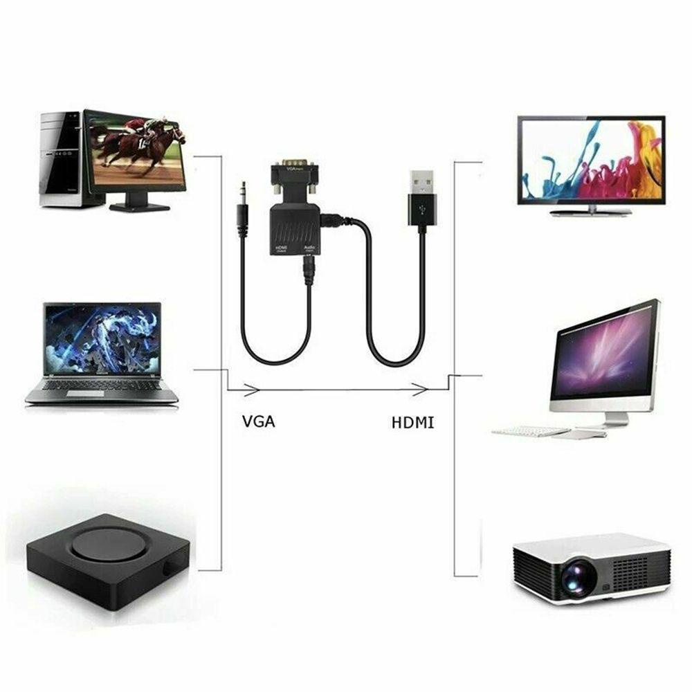 BTLIMER Cáp ChuyểN VGA Sang HDMI 1080P Cho MàN HìNh Laptop / PC / TV / VGA
