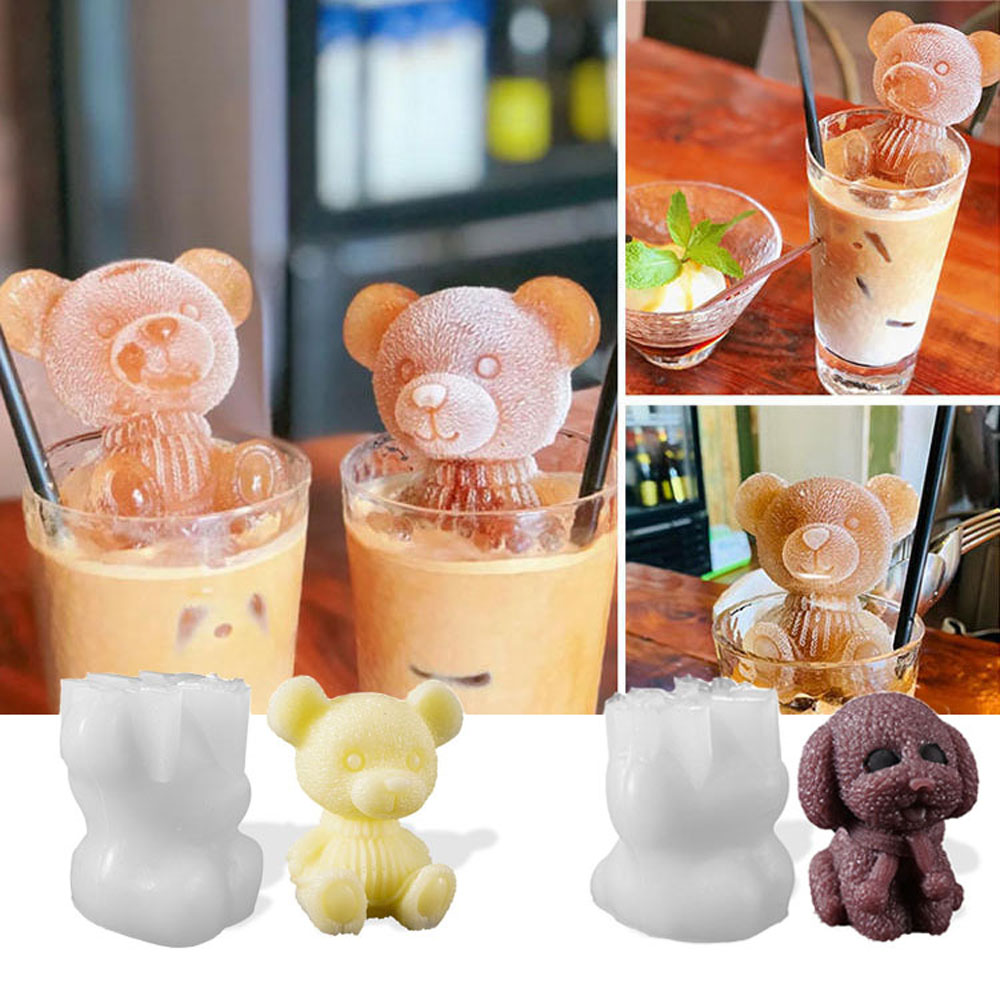 Khay Làm Đá Hình Gấu 3d Dễ Thương Xinh Xắn