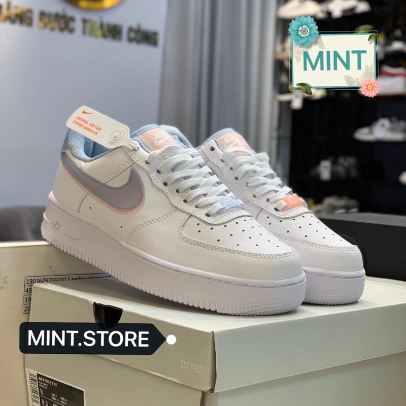 🌻MINTSTORE🌻Giày Sneaker Trắng Viền Phối Hồng Xanh Pastel