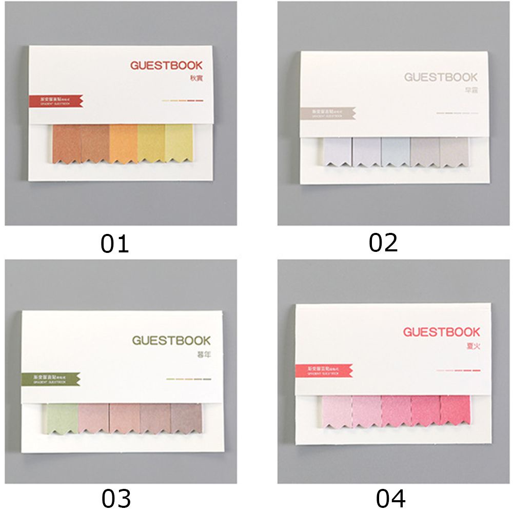 Giấy ghi chú màu sắc gradient nhỏ gọn tiện dụng cho trường học/ văn phòng