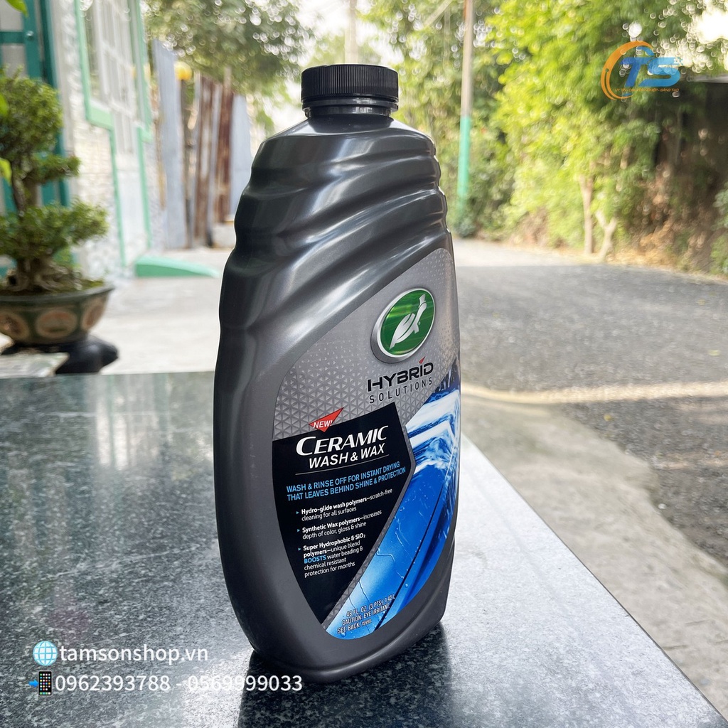 Turtle Wax nước rửa xe ô tô bóng sơn cao cấp Ceramic Wash and Wax 1.42 lít