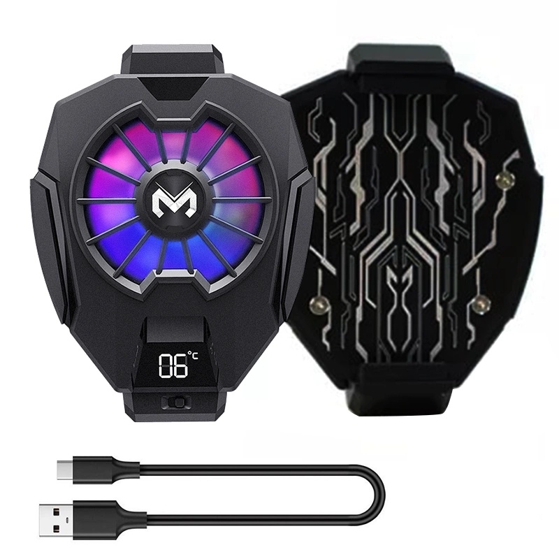 Quạt tản nhiệt điện thoại memo DL05 - DL06Tản nhiệt gaming làm mát siêu nhanhmàn hình hiển thị nhiệt độ - BH 12 tháng
