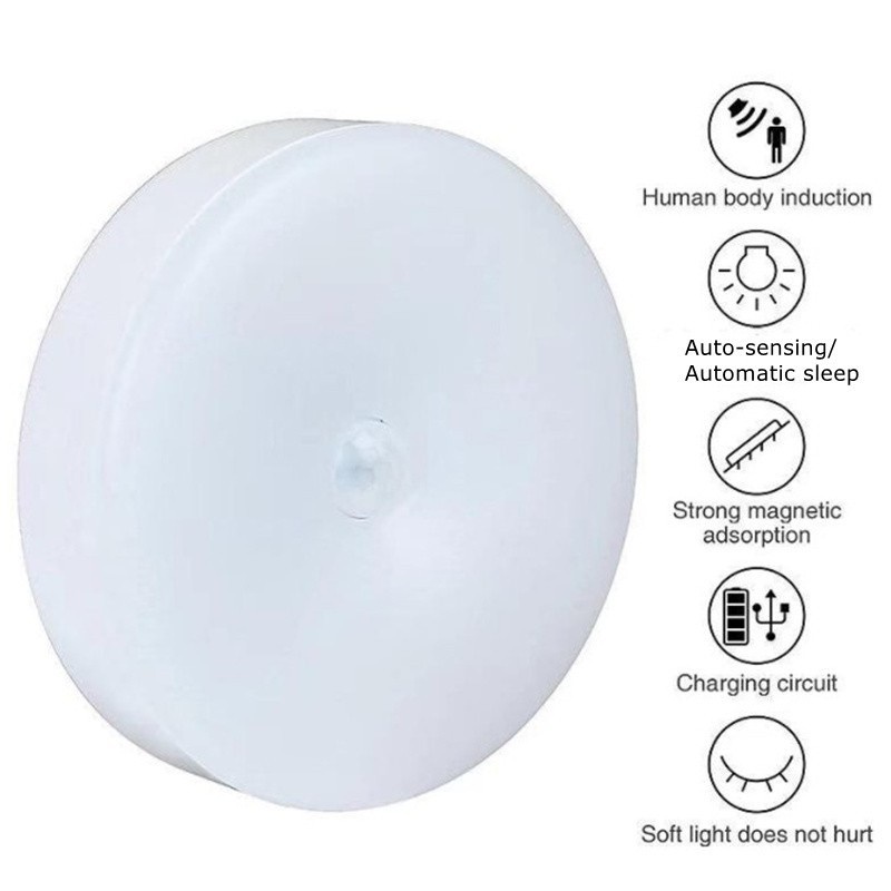 Đèn led Licer không dây cảm biến hồng ngoại chuyển động tiết kiệm điện sạc usb thích hợp cho tủ quần áo/ hành lang