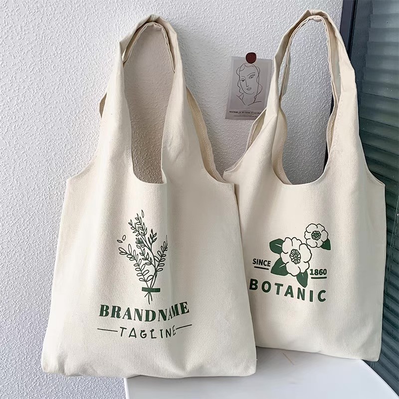 TÚI TOTE VẢI CANVAS LIỀN QUAI PHONG CÁCH FREE STYLE ĐI HỌC ĐI CHƠI