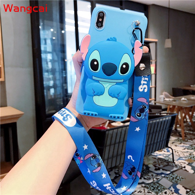 Ốp điện thoại có ví tiền hình Mickey/Minnie Doraemon Stitch xinh xắn cho Vivo Y97 Y95 Y91 Y93 Y91C Y83 Y81