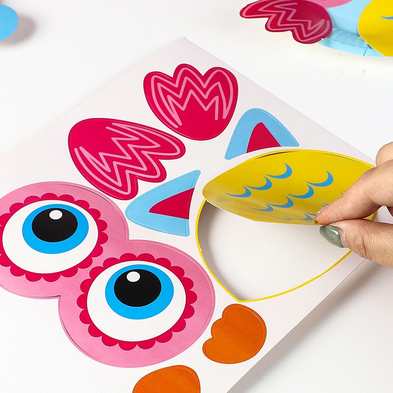 Đồ chơi thủ công DIY tạo hình hoạt hình trên đĩa cho bé