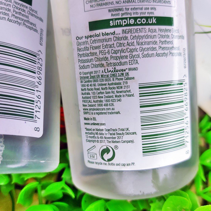 Nước Tẩy Trang Simple Micellar Cleansing Water 200ml – LQ293