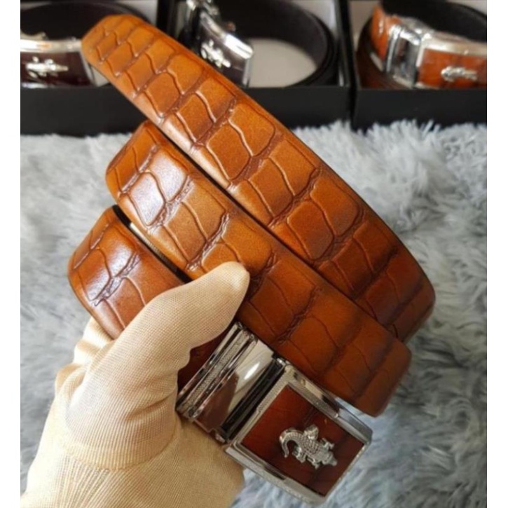 Thắt Lưng Vân Cá Sấu Dây Nịt Nam Da Bò Khóa-Tự Động Cao Cấp Đồ DA