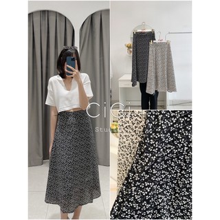 Chân váy midi hoa dài CICISTUDIO