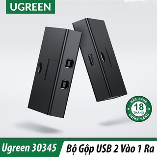 Bộ gộp usb 2 vào 1 ra ugreen 30345- nối 2 máy tính với 1 máy in/scan/phím/chuột