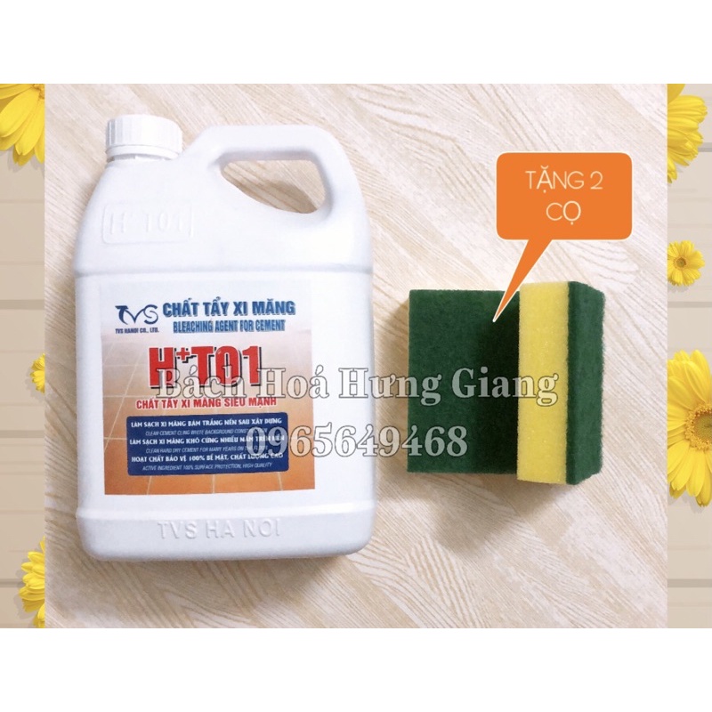 [CHÍNH HÃNG 100%] Chất Tẩy Xi Măng HT01 Tẩy Mạnh Cực Hiệu Quả Tặng 2 Cọ