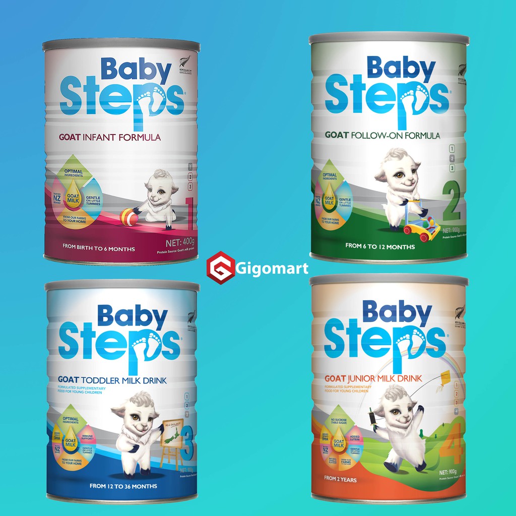 Sữa dê BabySteps đủ số 1, 2, 3, 4  3800g