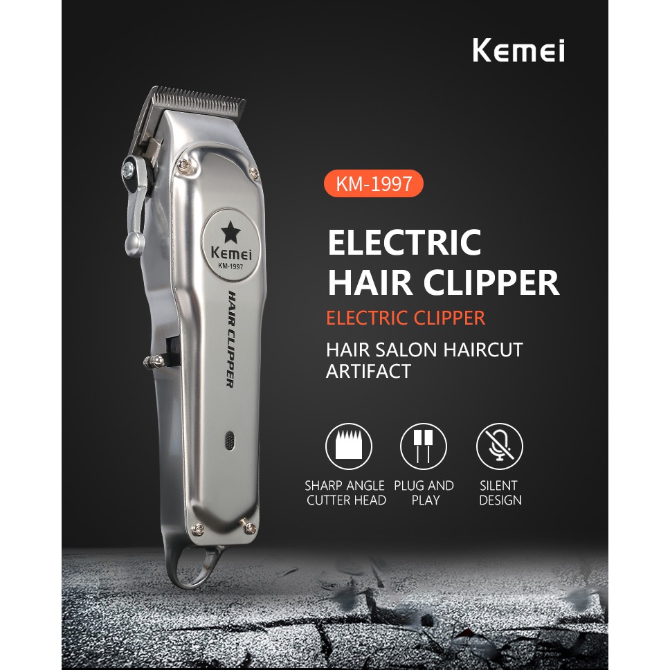 Tông Đơ Cắt Tóc Chuyên Nghiệp Kemei Km 1997 Công Nghệ Sạc Nhanh Lên Đến Hơn 3 Giờ Sử Dụng