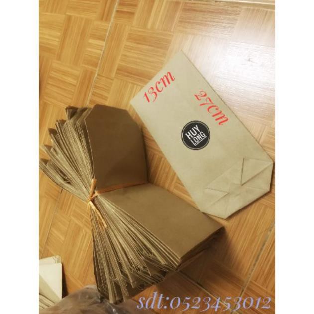 279đ/túi Combo 500 túi giấy xi măng đựng bánh mì 13x26cm giấy kraff siêu đẹp + tiêu chuẩn an toàn thực phầm