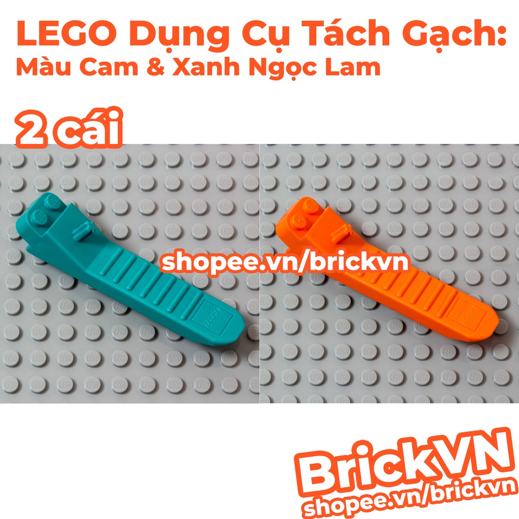 LEGO Brick Separator: Dụng Cụ Tách Gạch, Tháo Lắp Màu Cam & Xanh Ngọc