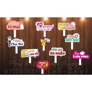 Set 10 hashtag cầm tay đám cưới ( khách chọn mẫu )