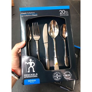 Phụ kiện bàn ăn - Bộ Dao Muỗng Nĩa Đức “SIENNA” Inox 18/10 ZWILLING J.A.Henckels  Internartional Classic cao cấp 20 món