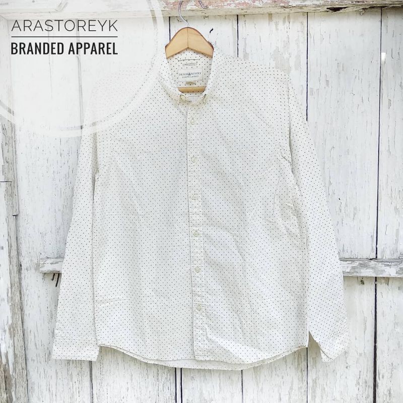 Áo sơ mi denim trắng in hình ngôi sao Ralph Lauren