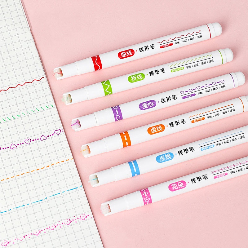 Set 6 Bút Đánh Dấu Nhiều Màu Sắc Sáng Tạo