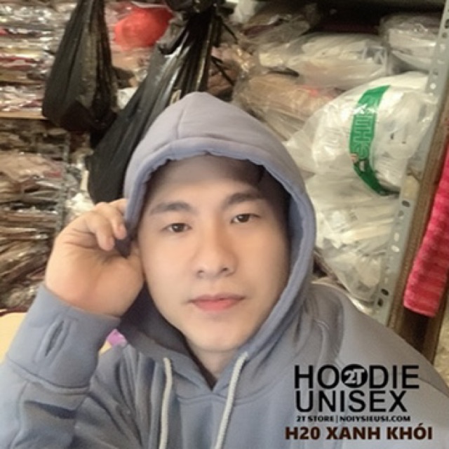 Áo hoodie unisex 2T Store H20 Xanh Khói - Áo khoác nỉ bông chui đầu nữ nón 2 lớp dày dặn chất lượng | BigBuy360 - bigbuy360.vn
