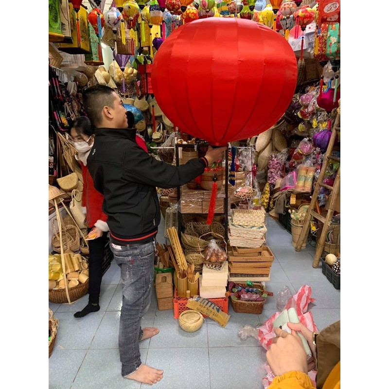 Đèn lồng phố hội vải phi bóng size đại trang trí nhà cửa và treo tết
