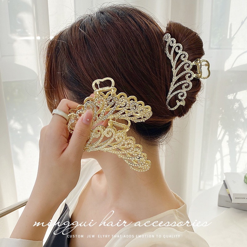 Kẹp Tóc Kim Loại Hình Cá Mập Phong Cách Hàn Quốc Cho Nữ