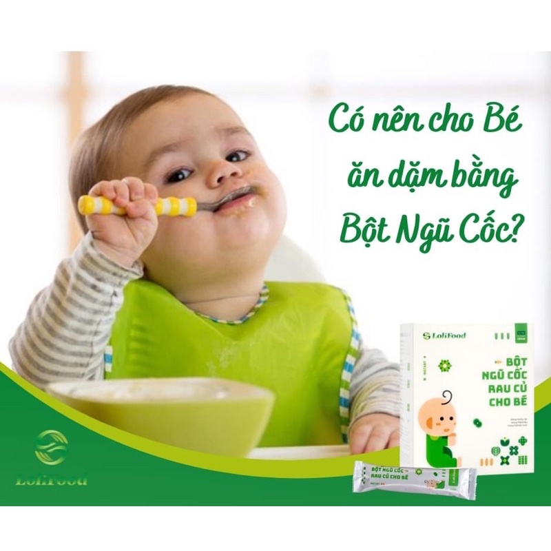 Bột Ngũ Cốc Rau Củ | Bột Ăn Dặm Cho Bé Từ 6 Tháng Grainlife LOLIFOOD, 09 loại hạt dinh dưỡng và rau củ (400g).