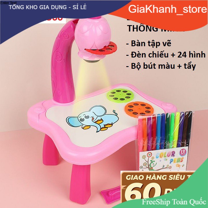 Bộ Bàn Đèn Thông Minh Chiếu Hình Tập Vẽ Cho Bé Học Vẽ - LD3133