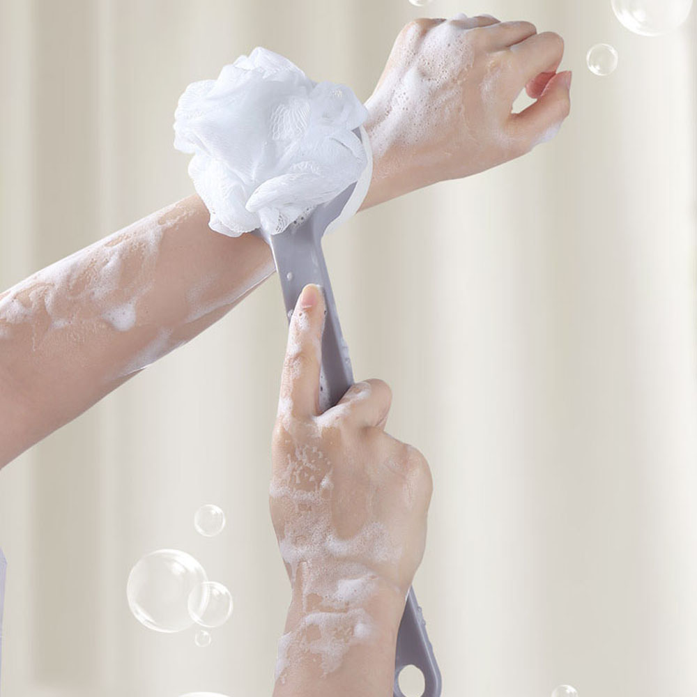 [Hàng mới về] Bàn chải tắm tay cầm dài hai mặt đa năng không gây đau đớn tiện dụng