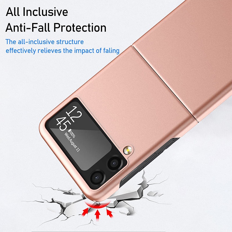 Ốp điện thoại cứng nhám siêu mỏng có thể gập lại cho Samsung Galaxy Z Flip 3