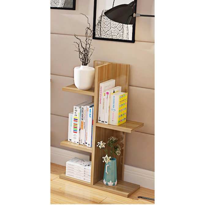 Kệ sách vân gỗ 3 tầng, 2 tầng nhỏ gọn để bàn làm việc hình cây, loại vân gỗ chống trầy.