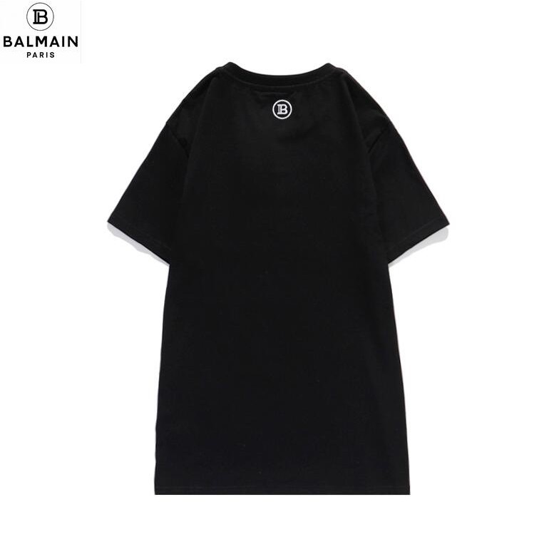 BALMAIN Áo Thun Tay Ngắn In Chữ Thời Trang Cho Nam Và Nữ