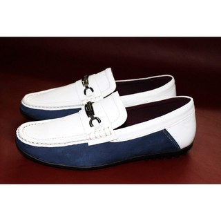 Giày lười nam da trắng da bò thật. Bảo hành 12 tháng. MS:M69