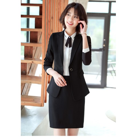 Áo vest Nữ Titishop ACC184 Đen 1 nút cài