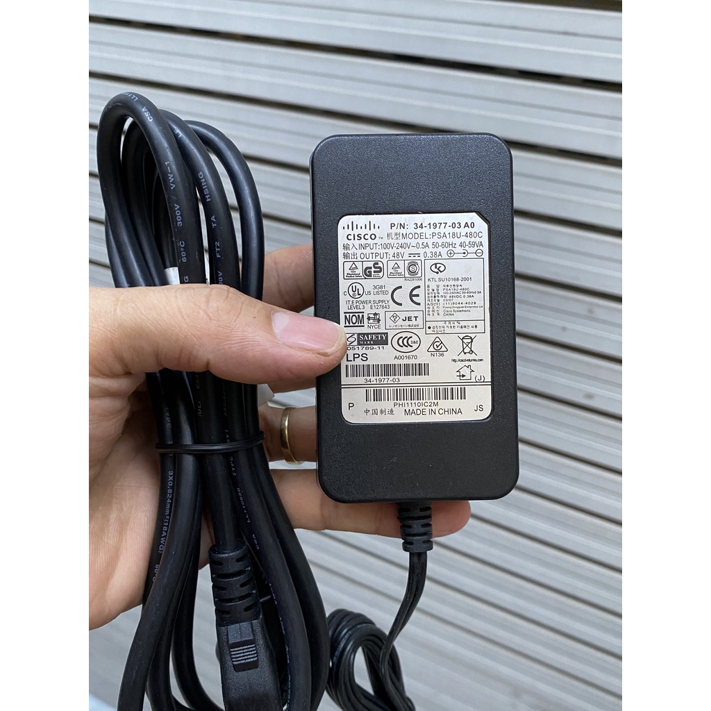 Adapter nguồn điện thoại IP phone Cisco 48V-0.38A hàng cao cấp
