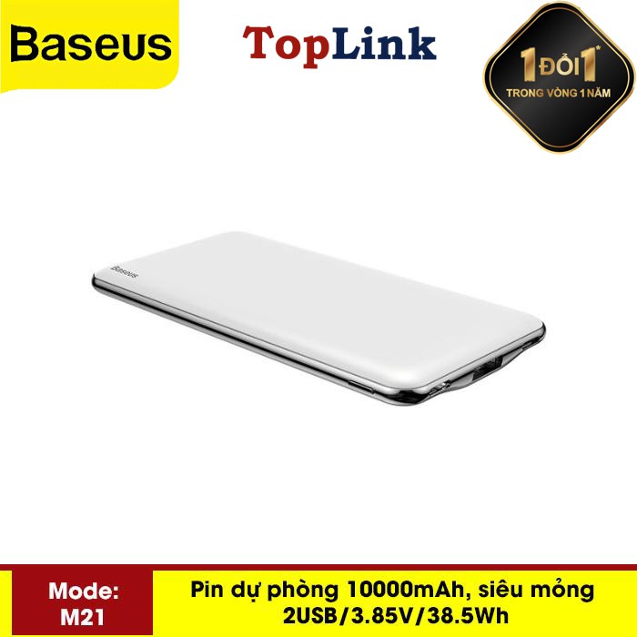 Pin Dự Phòng Thương Hiệu Baseus M21 Cao Cấp Dung Lượng 10000mah Công Nghệ Sạc Nhanh Cổn