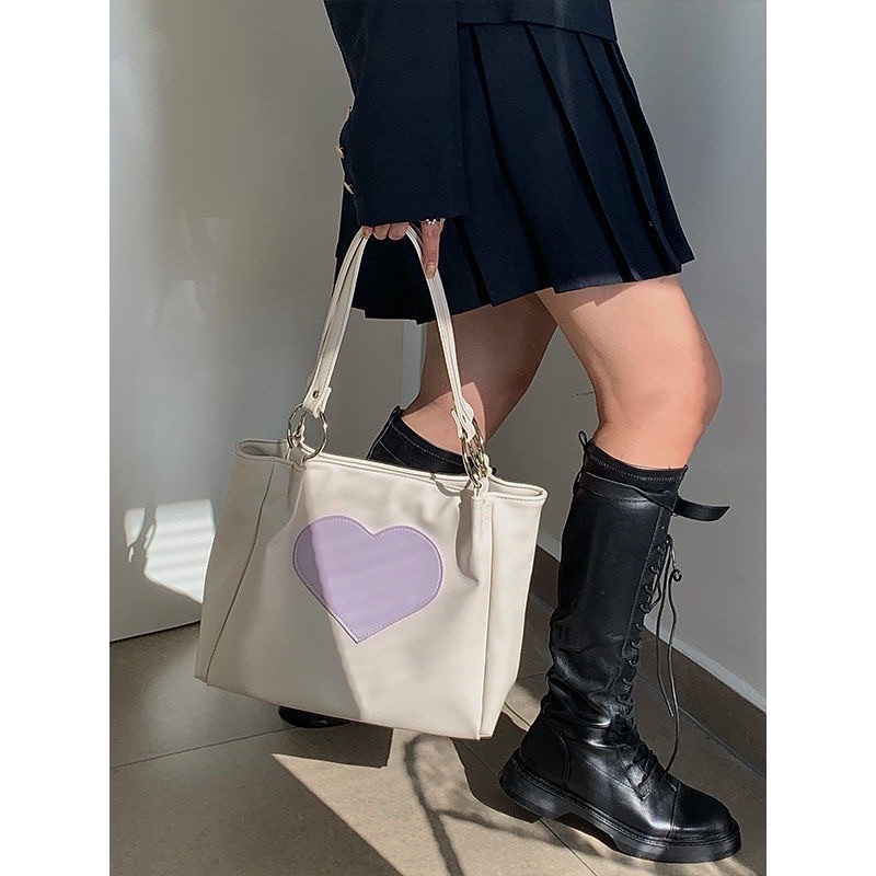 Túi xách tay, túi tote da trái tim xinh đẹp