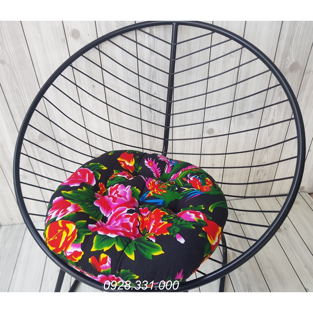 Đệm ngồi Vải Công Phượng hình tròn 40x40x8cm