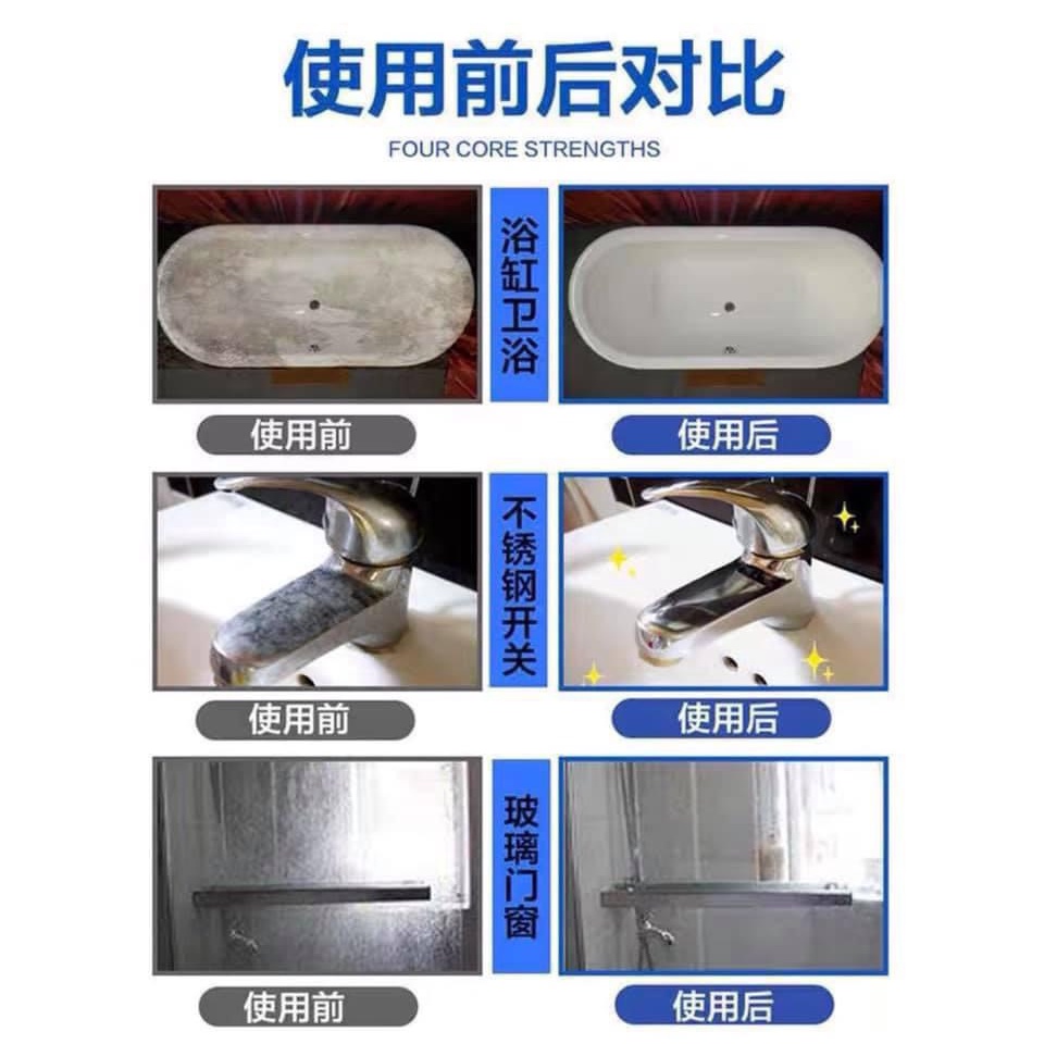 Chai Xịt Tẩy Rửa Vệ Sinh Nhà Bếp, Nhà Tắm Tẩy Cặn Canxi 500ml Siêu Sạch An Toàn