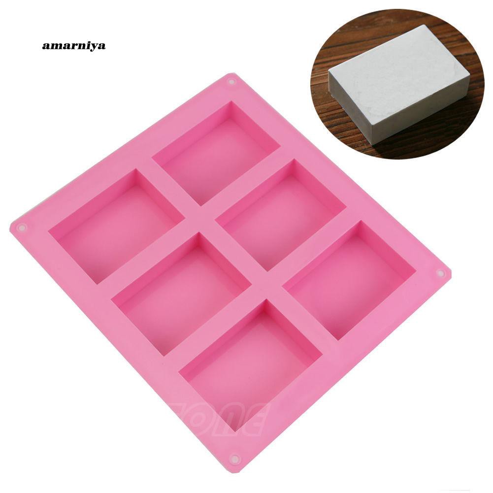 Khuôn làm xà bông DIY có 6 ngăn hình chữ nhật