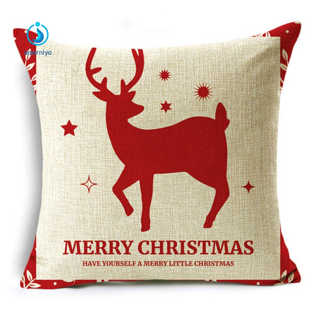 Vỏ Gối In Họa Tiết Giáng Sinh Dễ Phối Đồ Tái Sử Dụng