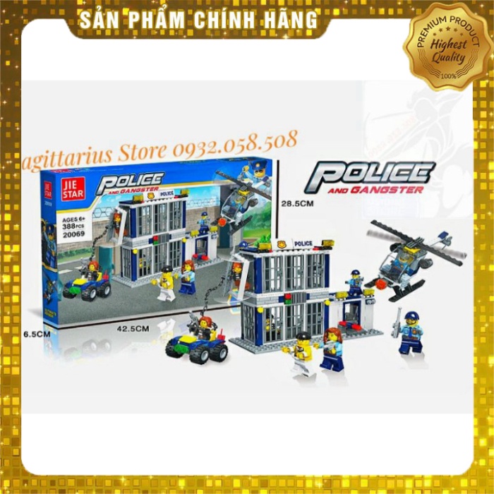[HOT] Lego Jiestar 20069 Lắp Ráp Trại Giam Của Cảnh Sát ( 388 Mảnh ) [Có Sẵn]