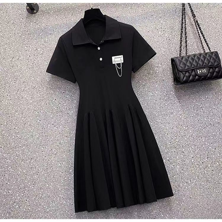 Đầm Xếp Ly Dáng Chữ A Cổ Polo Chất Liệu Cotton Nguyên Chất 2022 Thời Trang Mùa Hè Dành Cho Nữ