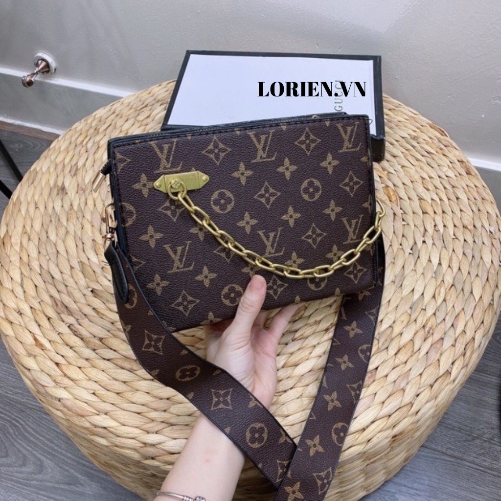 Túi Cluth Cầm Tay Đeo Chéo Nữ Đẹp LORIEN - túi xách dáng vuông xích LEO Cầm Tay Dây Xích Siêu Xinh | BigBuy360 - bigbuy360.vn