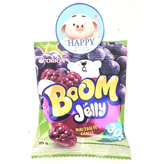 Kẹo dẻo ORION BOOM JELLY hương trái cây gói 25g