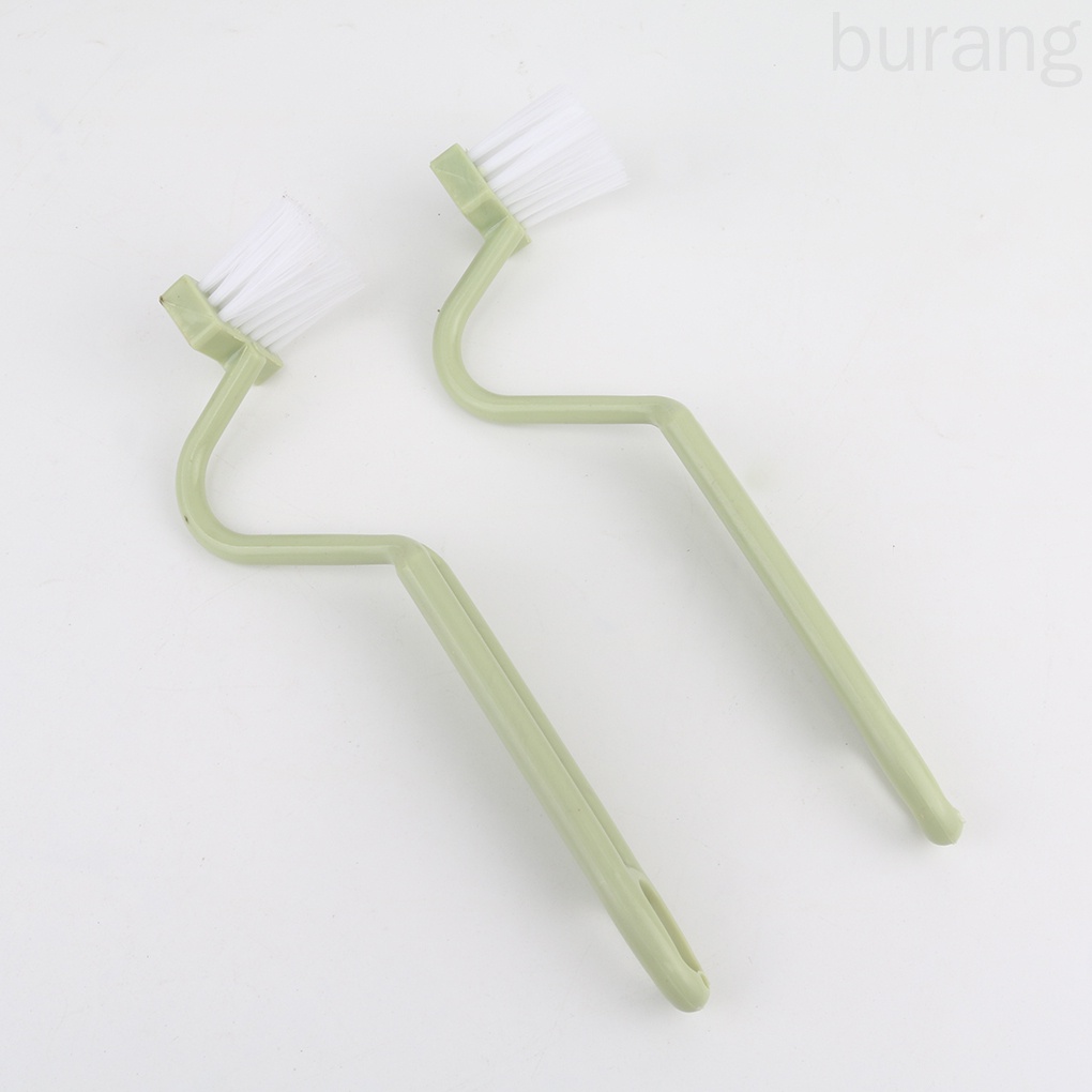 Set 2 bàn chải vệ sinh toilet thiết kế tay cầm hình S tiện dụng